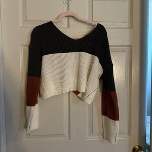 Colorblock V-Neck Sweater